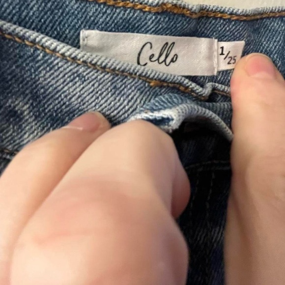 Cello Blue Ankle Jeans with Distressed Details - Picture 3 of 5